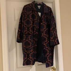 Susan Graver Lace Overlay Coat